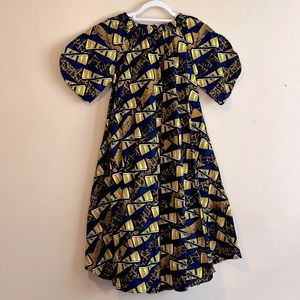 Osei Duro Marni style bold pattern structured cotton dress